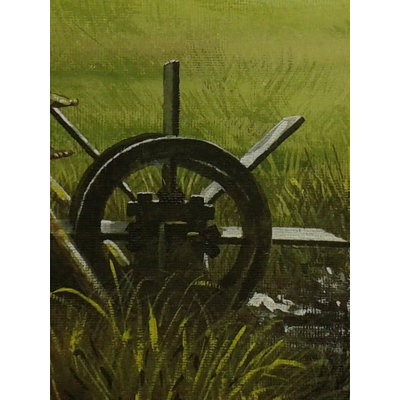 Water Wheel (Chakram Chavittal) Farming In Kerala | Acrylic On Paper | Painting By Aneesh Bandadka