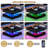 33.9" LED Coffee Table with Storage, Modern High Glossy Living Room Table with 2 Drawers, Double-Layer Design Large Square Center Table-528651065-528651013
