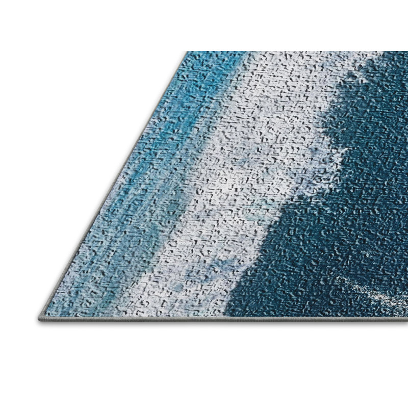 Tapis bleu The Great Sea 10, Rectangle 4 pi x 6 pi