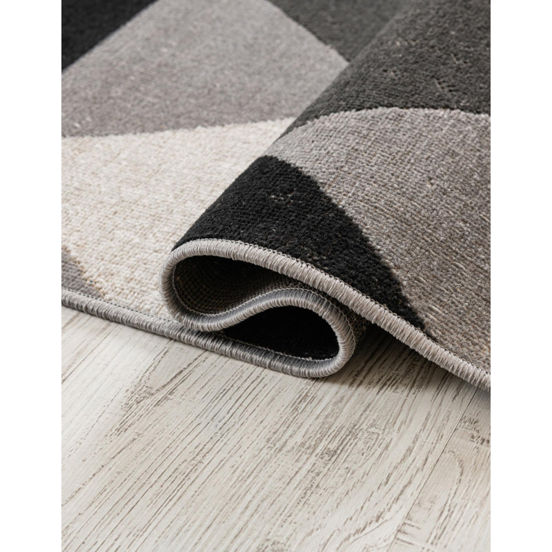 Argyle Blue/Gray Area Rug, Rectangle 3'3" x 5'3"
