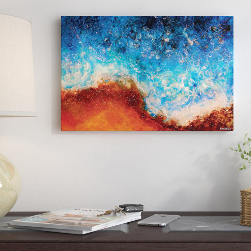 « intemporelle », reproduction d’art sur toile tendue, H 18 po x l 26 po x P 1,5 po, Toile encadrée noire, Pas de tapis