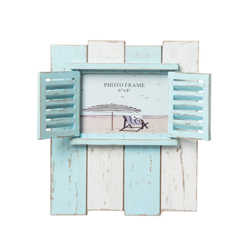 White With Light Blue Boards Frame