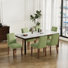 17.3'' Wide Modern Upholstered Fabric High Back Parsons Side Dining Chair with Solid Wood Legs