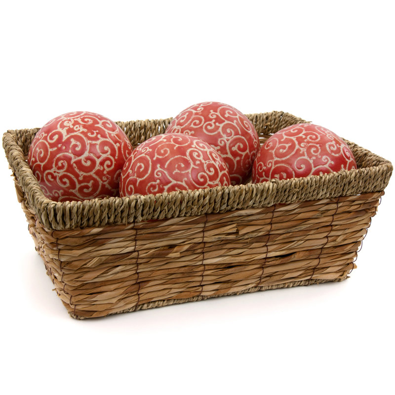 Solt Decorative Ball Set, Red Ivy
