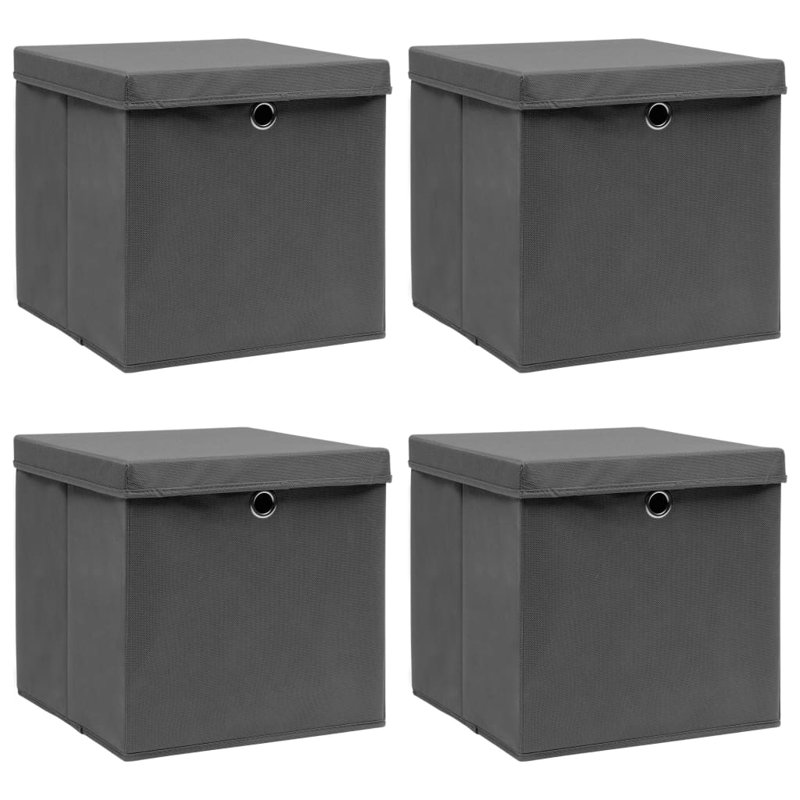 Bac de rangement en tissu Latitude Run®, H 12,6 po x l 12,6 po x P 12,6 po, gris