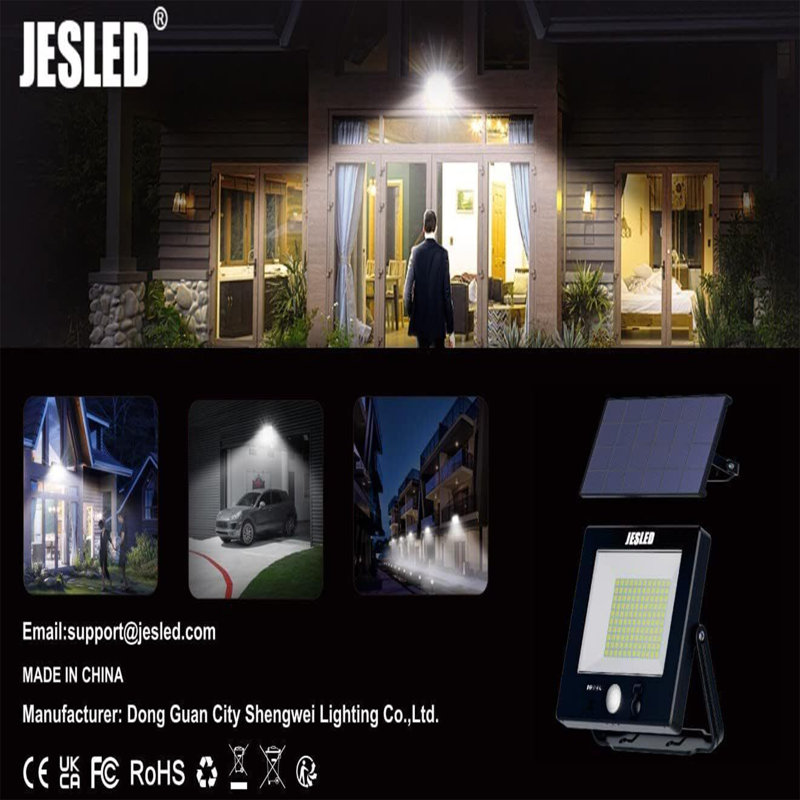 120led Solar Split + Integrated Induction Flood Light 6000k Two Packs