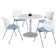 Mode Round Breakroom Table Set With 4 Kool Stacking Chairs