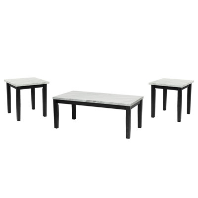 Ensemble de 3 tables basses et tables de bout modernes et minimalistes
