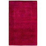 Overdyed One-of-a-Kind Runner 2'7" X 4'1" Hand Knotted Area Rug