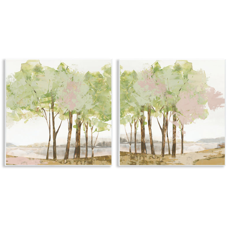 Idyllic Spring Awakening 2pc Wall Plaque Set, design by Ian C.