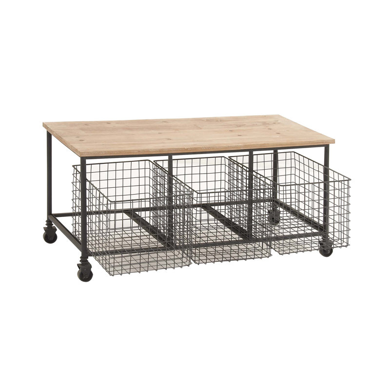 Banc de rangement en bois Lockwood