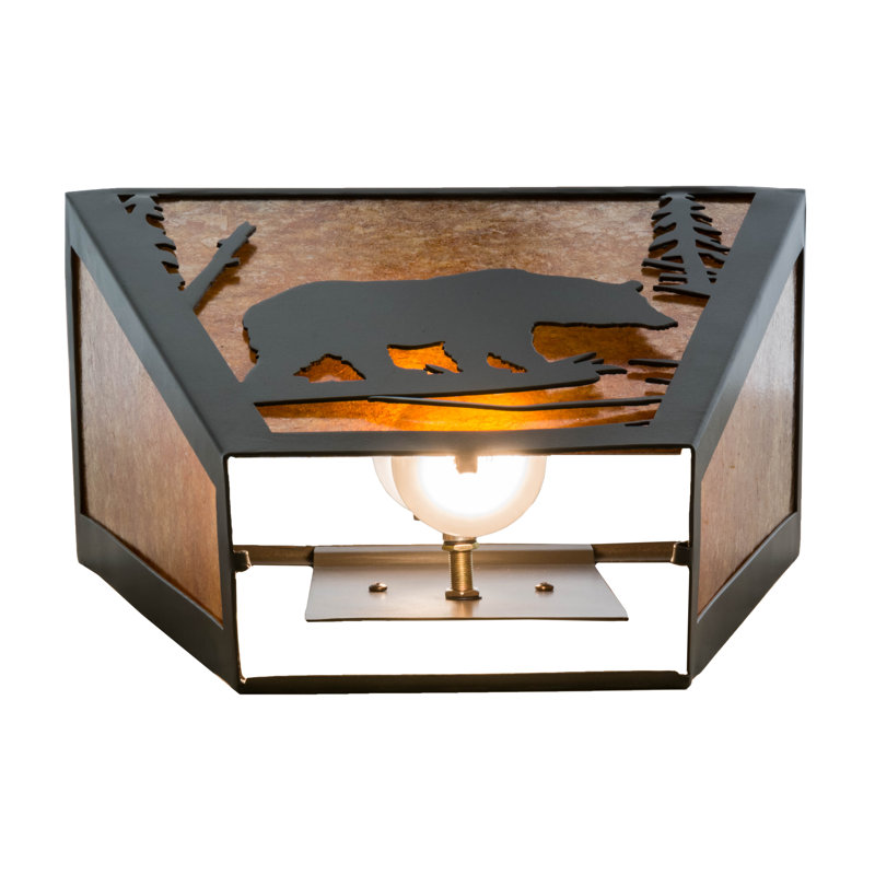 13" Wide Bear Creek Right Wall Sconce, Bronze