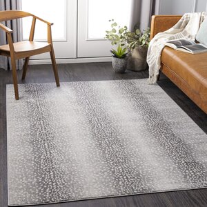 Taneytown Striped Light Gray/Cream Area Rug 9’x12’3”