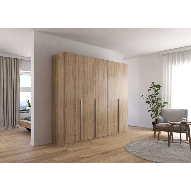 Alabama 2 Door Wardrobe, 210 cm H x 226 cm W x 54 cm D, Basic, Sonoma Oak