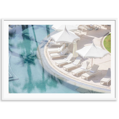 Lounging Poolside Print by Carly Tabak