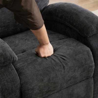 Méridienne à massage chaud avec accoudoirs à bascule, tissu rotatif et porte-gobelet pour un confort ultime dans le salon