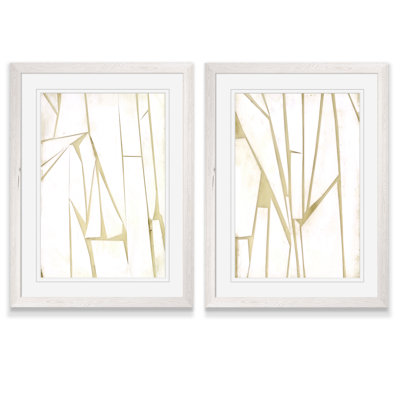 " Antiqued Shards I " by Vincent Van Gogh 2 - Pieces