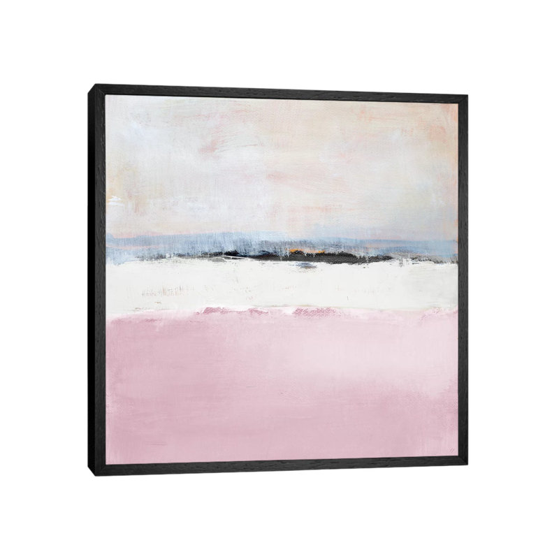 Pink Sea by Lanie Loreth - Painting on Canvas, Black Floater Framed, 93.98cm H x 93.98cm W x 3.81cm D