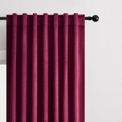 Deavion Velvet Solid Color Back Tab Room Darkening Curtain Panels