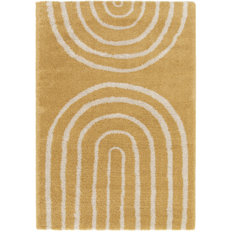 Amitai Geometric Shag Area Rug, Rectangle 80 x 150 cm