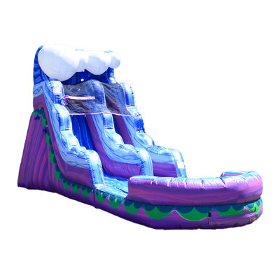 JumpOrange 15 FT Mermaid Commercial Grade Inflatabale Water Slide with Pool (with Blower)