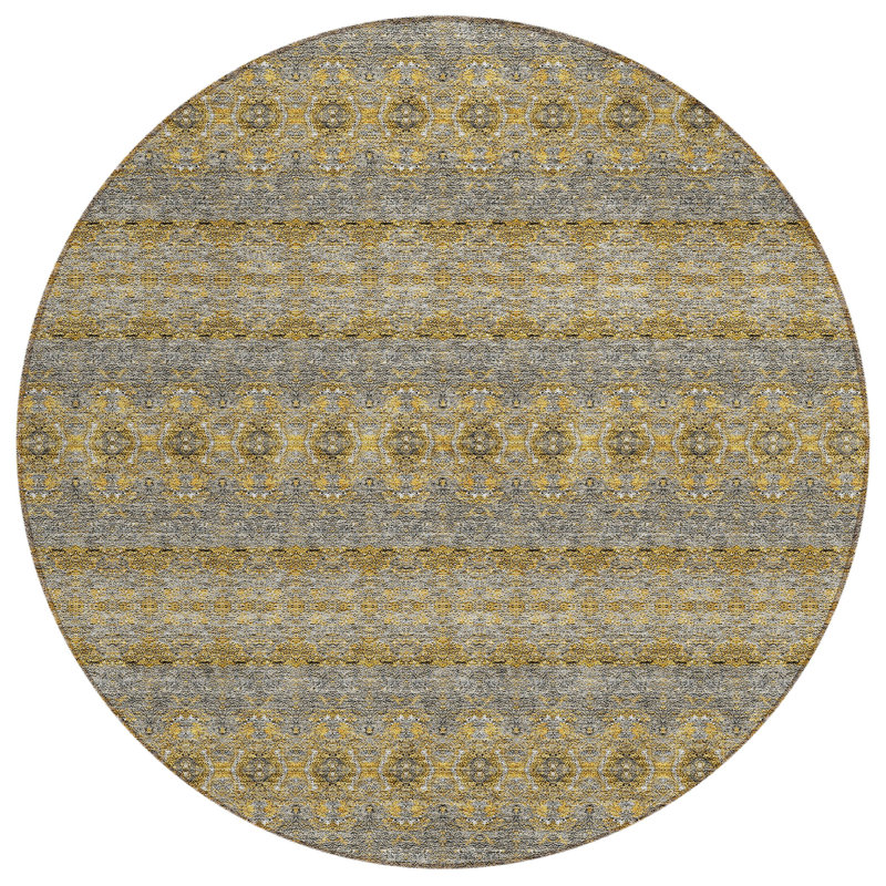 Tapis intérieur / extérieur Everlee avec envers antidérapant, Rond 8 pi