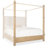 Retreat Pole Rattan King Upholstered Poster Bed withCanopy-95851090-95851089