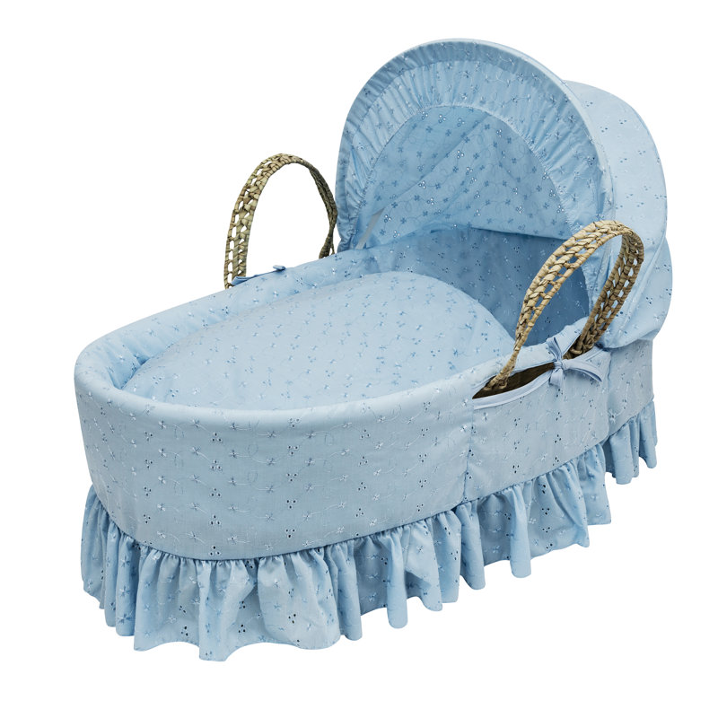 Moses Basket with Bedding with Mattress, Cream