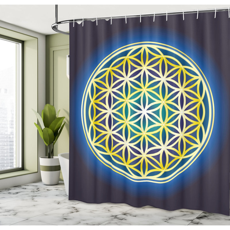 Shower Curtain Set + Hooks, 70" H x 69" W