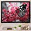 Claymoore, rose, papillon noir, refuge sur toile-1225308306-1225310082