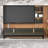 Luxury TV Stand For Tvs Up To 85" with 4-Door Storage Cabinet and Metal Handles, No Assembly Required