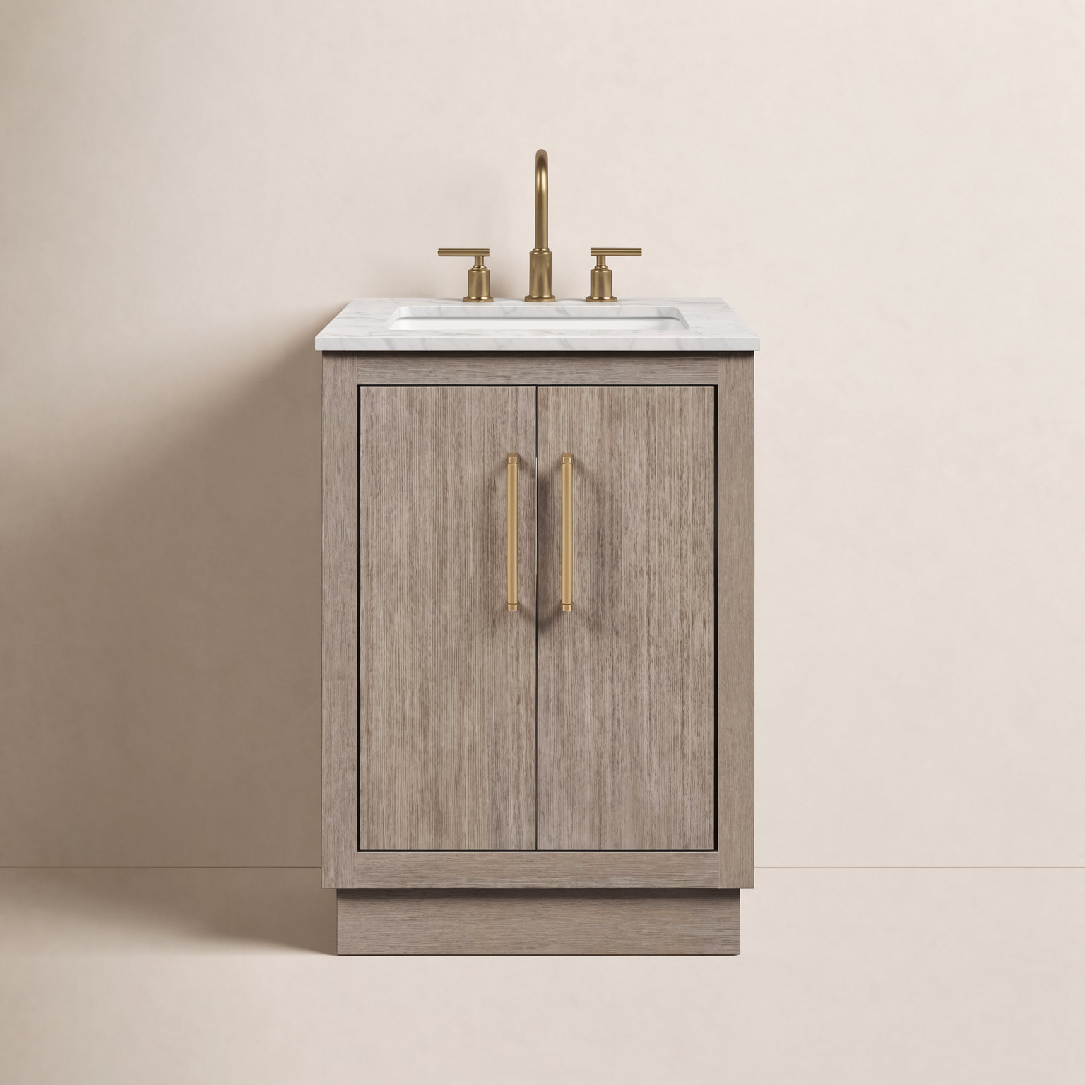 Kamila 24'' Single Bathroom Vanity, Satin Gold