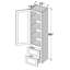Armoire à linge de comptoir de cuisine l 15 po x P 12 po x H 60 po CASAINC