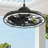20" Outdoor Waterproof Caged Ceiling Fans with Lights, Plug-in Gazebo Fan for Patio & Porch