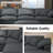 125" 7-Seater Oversized Modular Chenille Sectional Sofa, Reversible L-shape Design With Movable Ottoman-1794464434