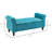 Teal Upholstered Living Room Storage Bench, 50" With Rolled Arms And Wood Legs For Bedroom, Entryway Bedroom Hidden