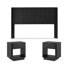 Brooklyn Headboard And Nightstands Set Queen, Black