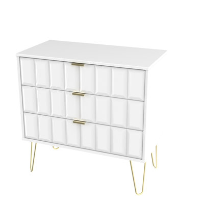 Fully Assembled Peletier 3 Drawer 76.5Cm W Chest of Drawers