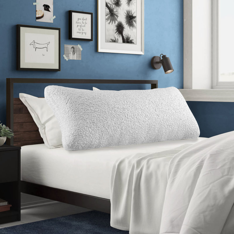 Body Pillow Sherpa Cover- Soft Sherpa Pillowcase with Zipper, White