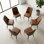 Chaise d'appoint rembourrée en similicuir (dossier de 6)