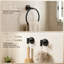 Ensemble de quincaillerie de salle de bain noire en acier inoxydable 5 pièces-129180691
