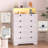Lasheena Tall 5-Drawer Nightstand Dresser 31.5''W with Adjustable RGB Lighting & Built-in Power Outlet, Wooden Table Storge Chestt for Bedroom,Metal Handle-982569838