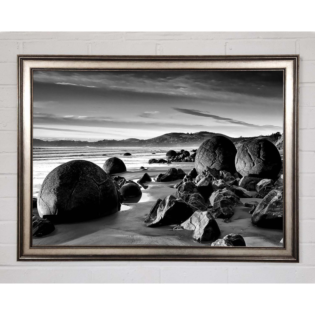 Rocks On A Beach Gerahmter Druck