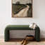 Banc à cascade l 42 po - Pièce moderne élégante, bords lisses, capacité de poids de 400 lb, repose-pieds de style contemporain, tissu texturé doux,
