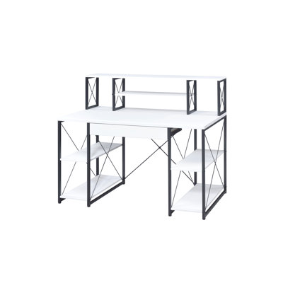 Bureau d'écriture tout usage à finition blanche