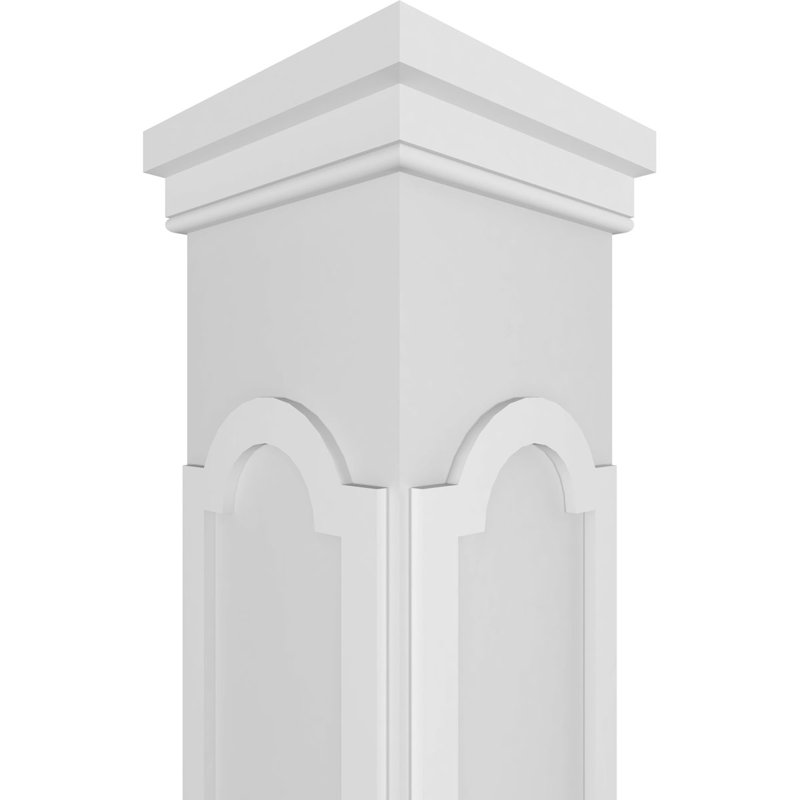 Craftsman Classic Square Non-Tapered Paramount Fretwork Column, 120" H x 11.625" W x 11.625" D