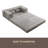 Compression Mahjong Sofa,Convertible Floor Sofa Bed,DIY Boneless Modular Sectional Sofa,No Assembly Required,Circle Fleece Fabric,Oversized 2 Seater With 1 Ottoman-698702763