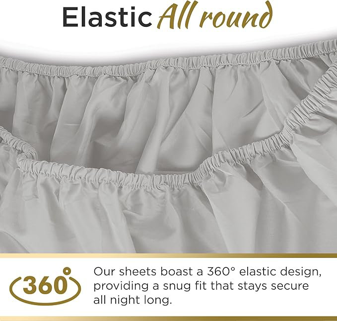 100% Microfiber Double Brushed Sheet Set - Extra-Soft & Wrinkle-Free - 15" Deep Pockets - Ideal for Dorms, Hospitals & Split Beds - 3 PC Set