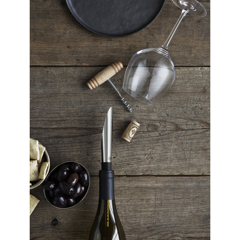 Bouchon de coulée, aération et décantage Grand Cru Barware, noir / acier, H: 9,4 po