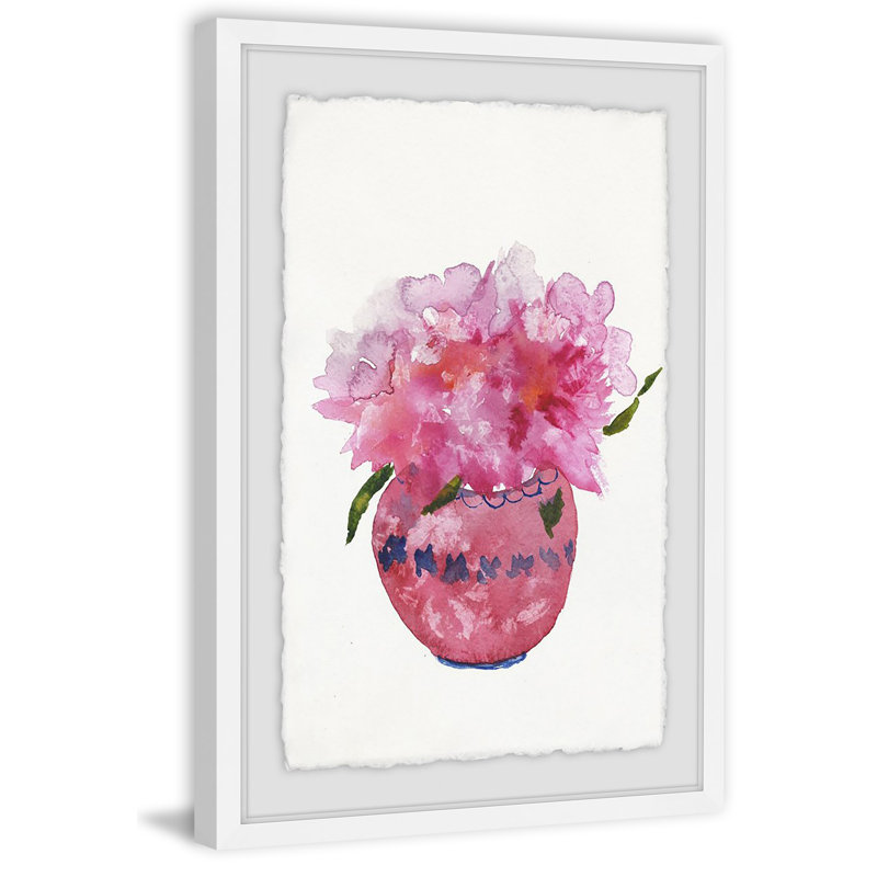 Fuchsia Bombshell - Single Picture Frame Painting, 46 cm H x 30 cm W x 4 cm D
